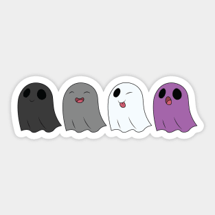 Asexual Pride Ghosts Sticker